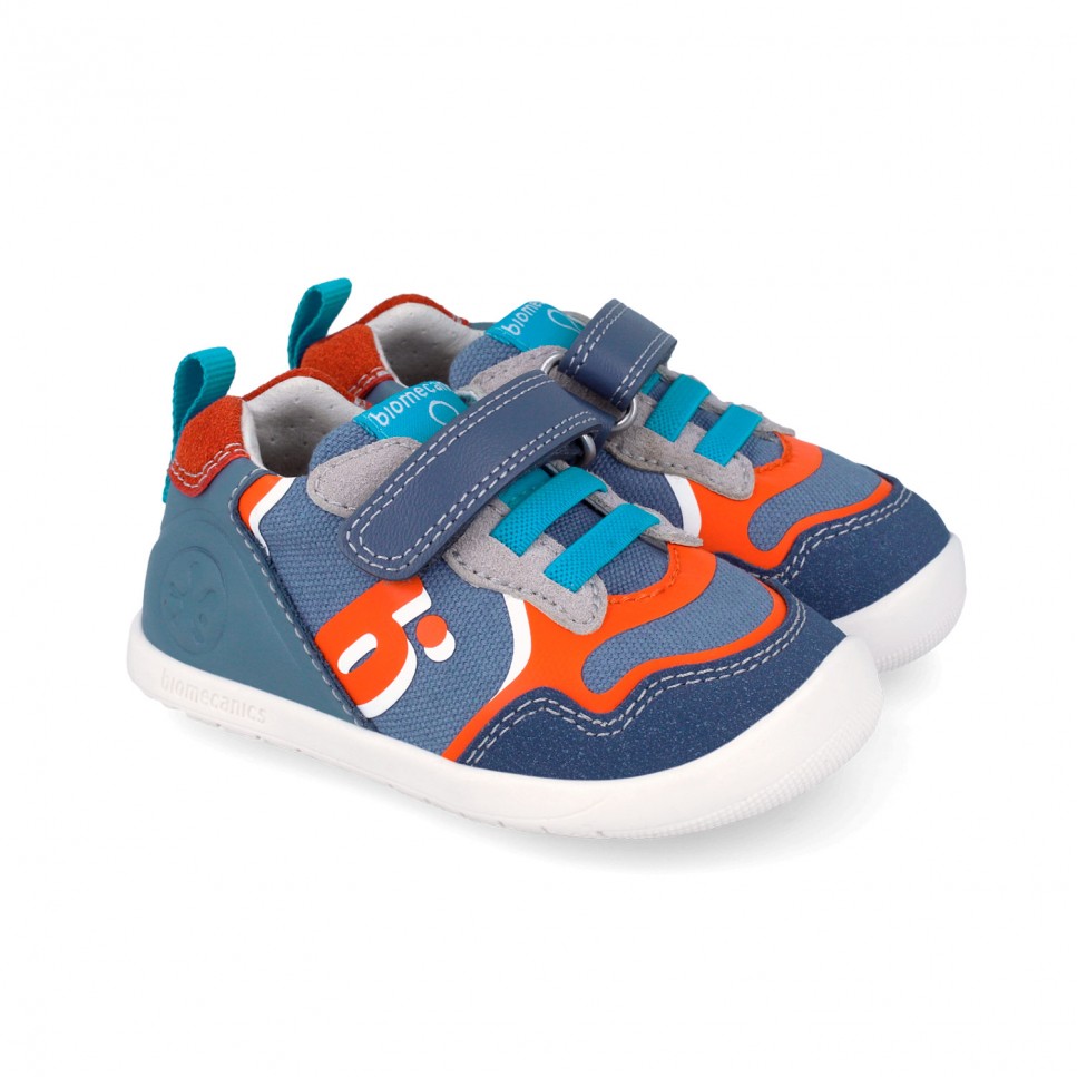 Zapatillas Barefoot azules para primeros pasos de niño 262158-A556
