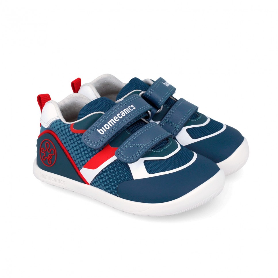 Zapatillas Barefoot azules para primeros pasos de niño 262159-A556
