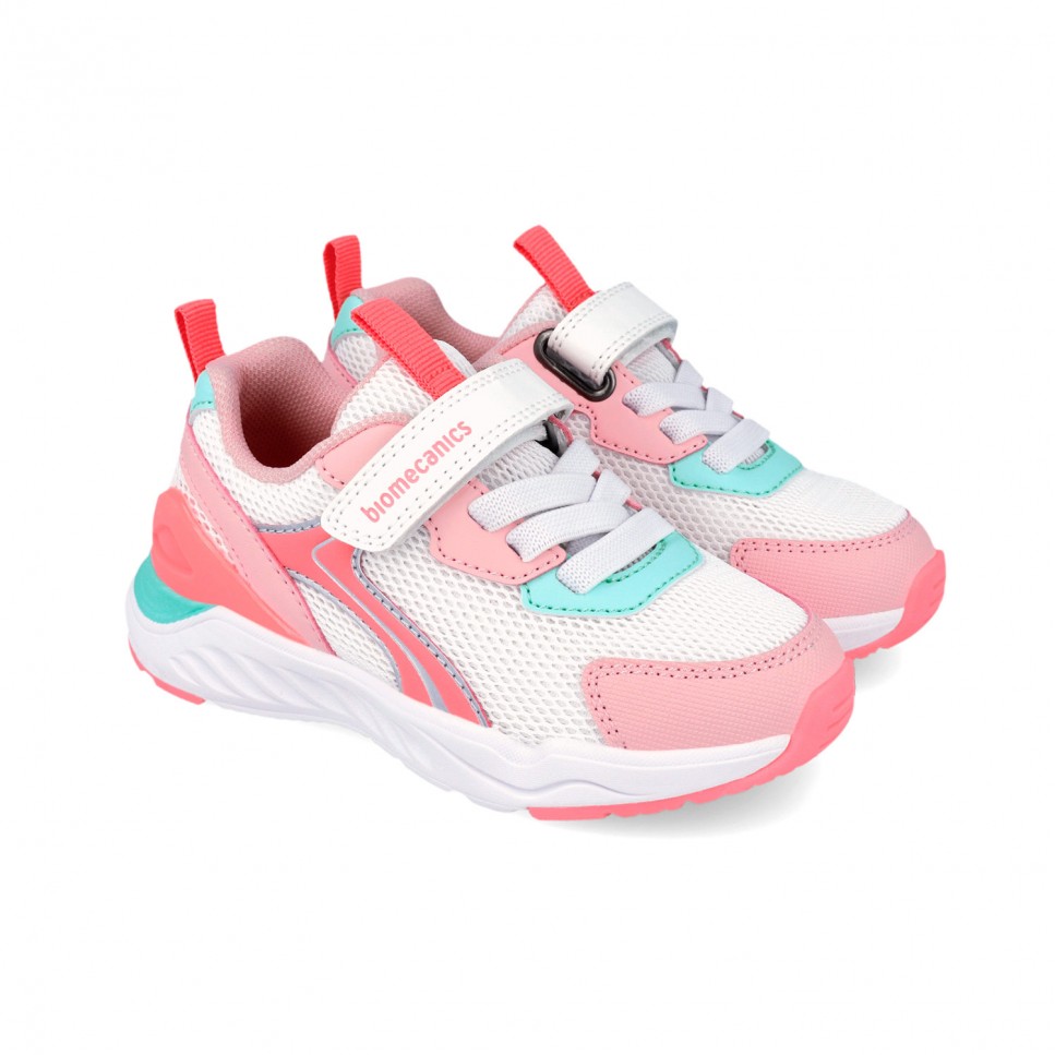 Deportivas blancas y rosas de niña 262273-F113