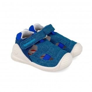 Sandalias de lona azules...