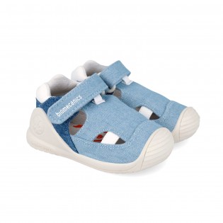 Sandalias de lona azules...