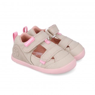 Sandalias beige de lona...