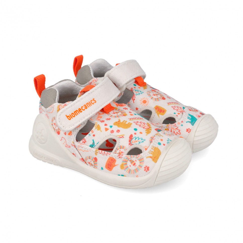 Sandalias de lonas blanca de niño 262184-B103