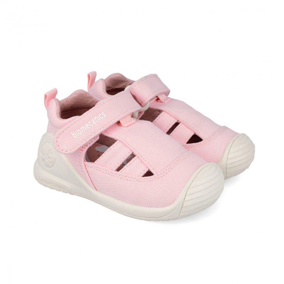 Sandalias de lona rosas de niña 262187-B032