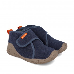 Blue felt slippers 261280-A089