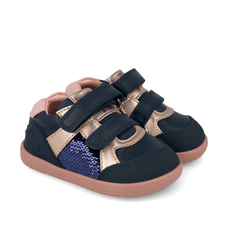 Blue Barefoot first steps trainers for girls 261166-A183